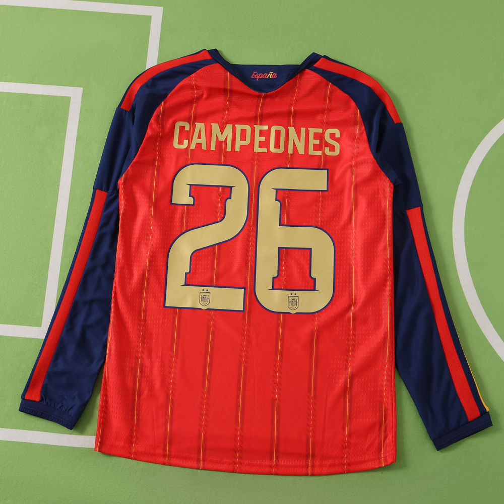 2026 FIFA World Cup Spain home champion Long sleeves Player version two star