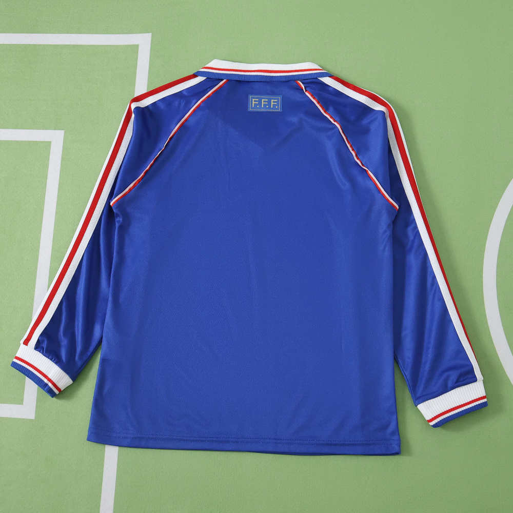 1998 France home retro Long sleeves Kids kit