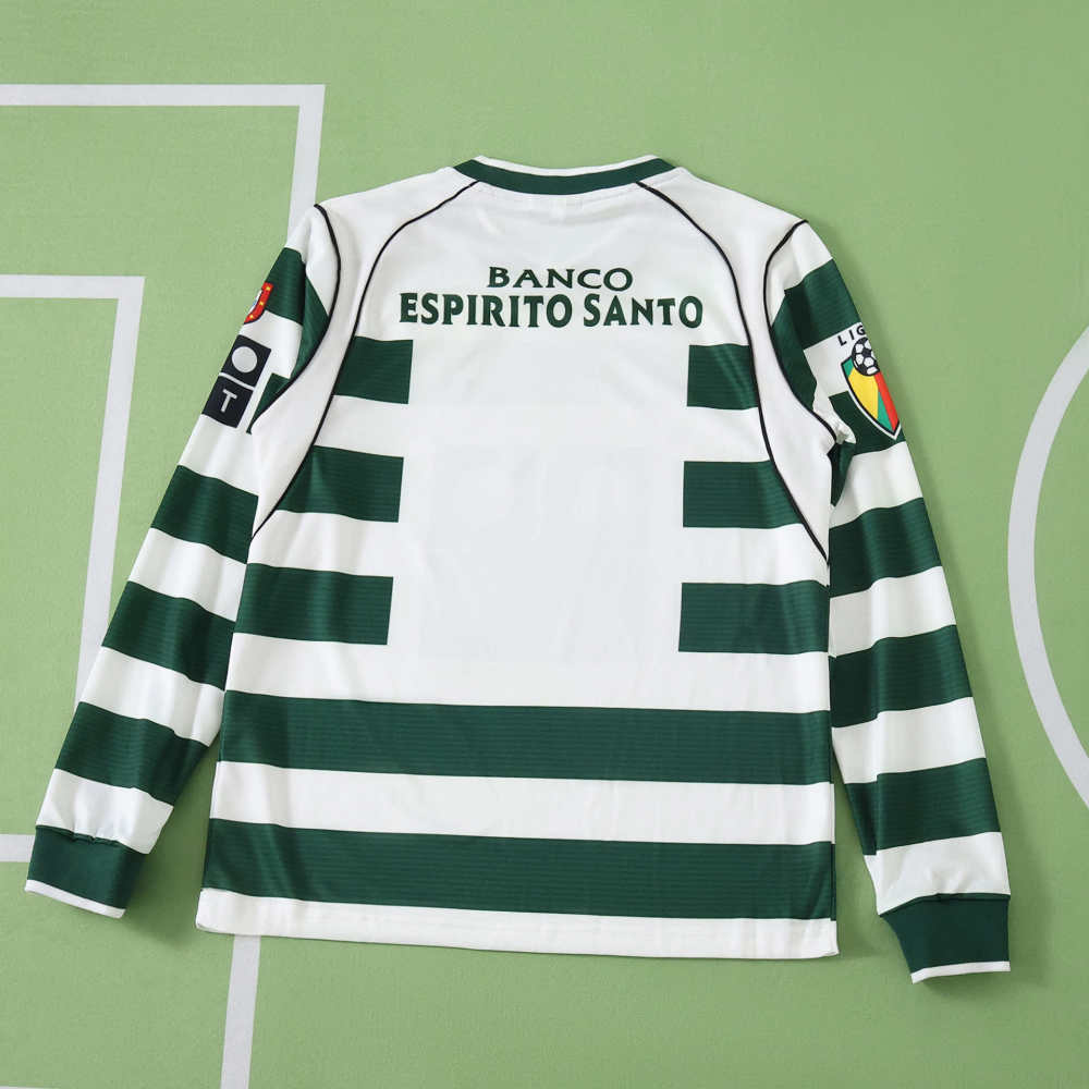 0103 season Sporting CP home retro Long sleeves Kids kit