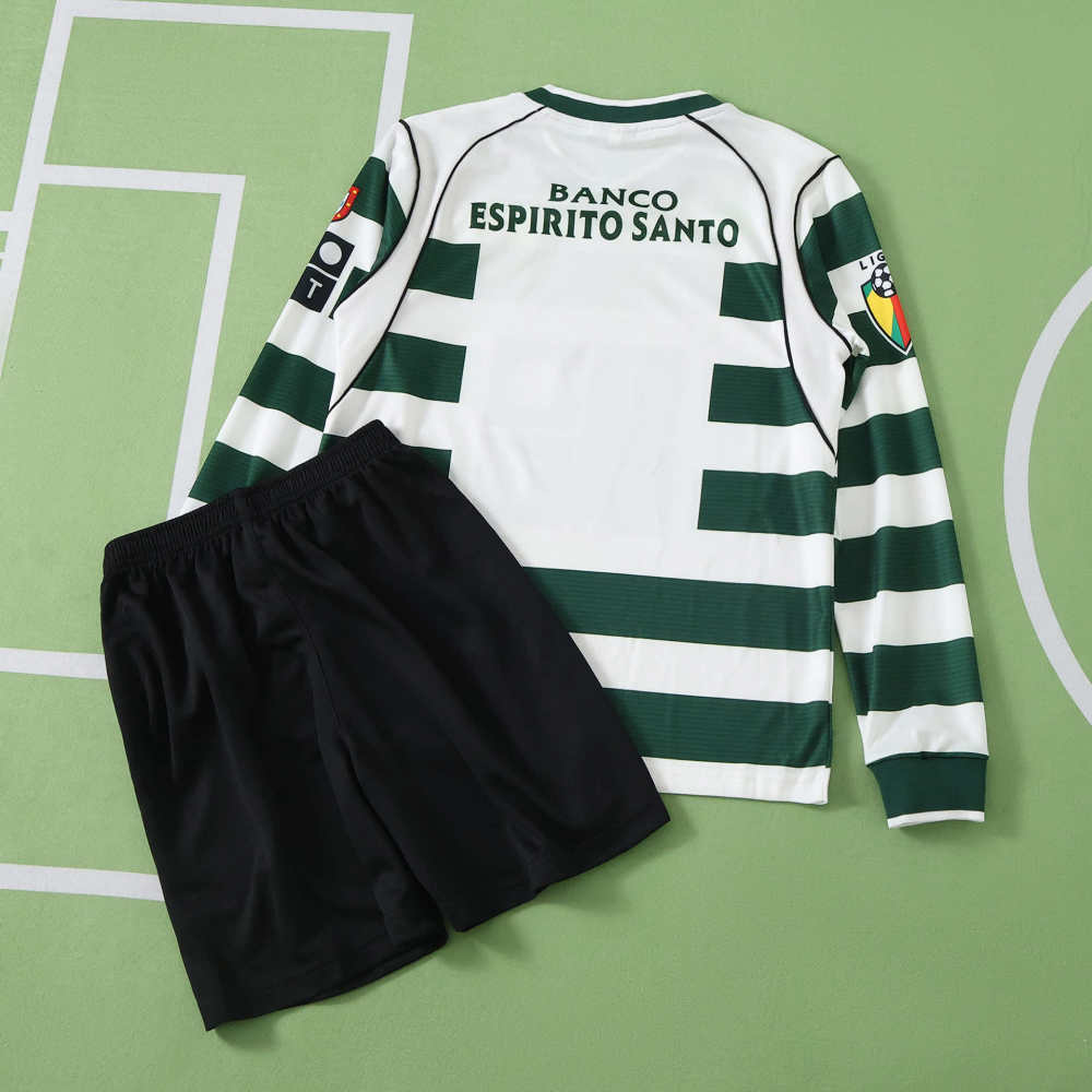 0103 season Sporting CP home retro Long sleeves Kids kit