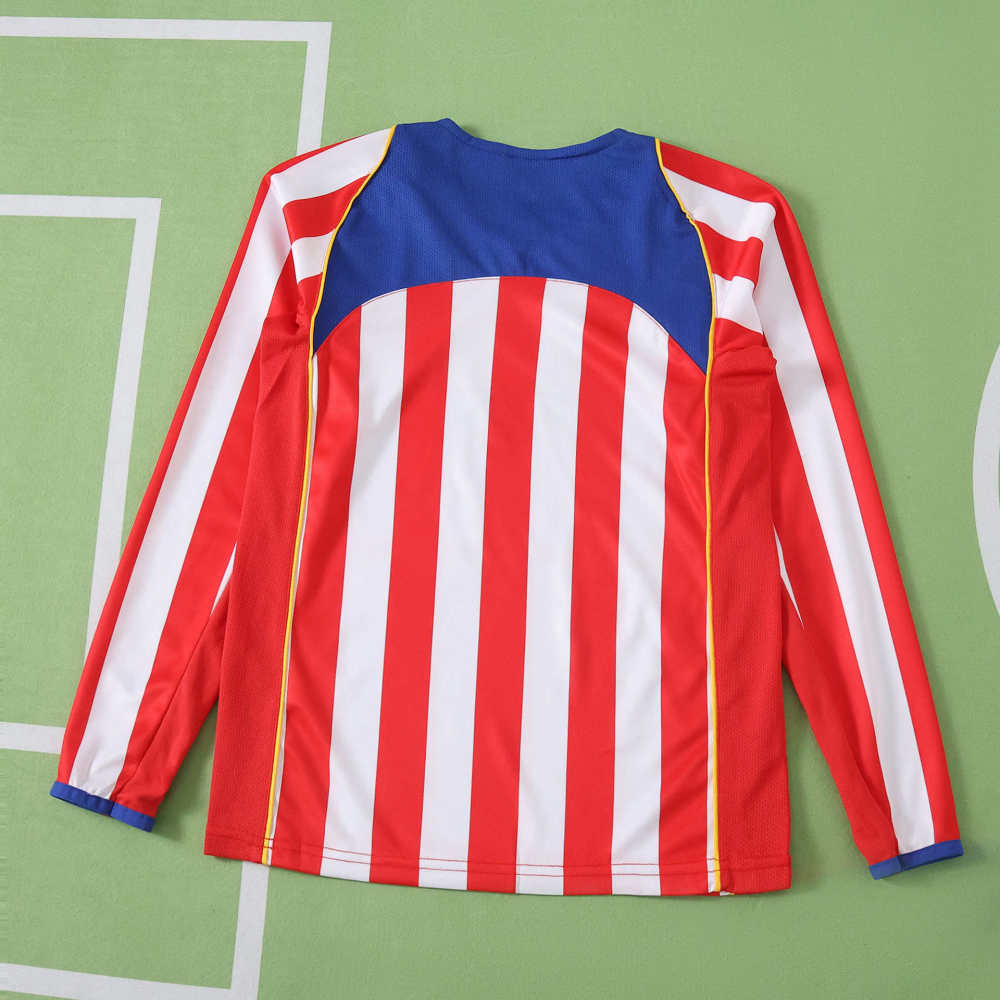 0405 season Club Atlético de Madrid home retro Long sleeves Kids kit