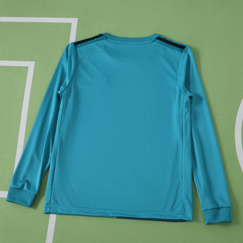 1718 season Real Madrid CF third retro Long sleeves Kids kit