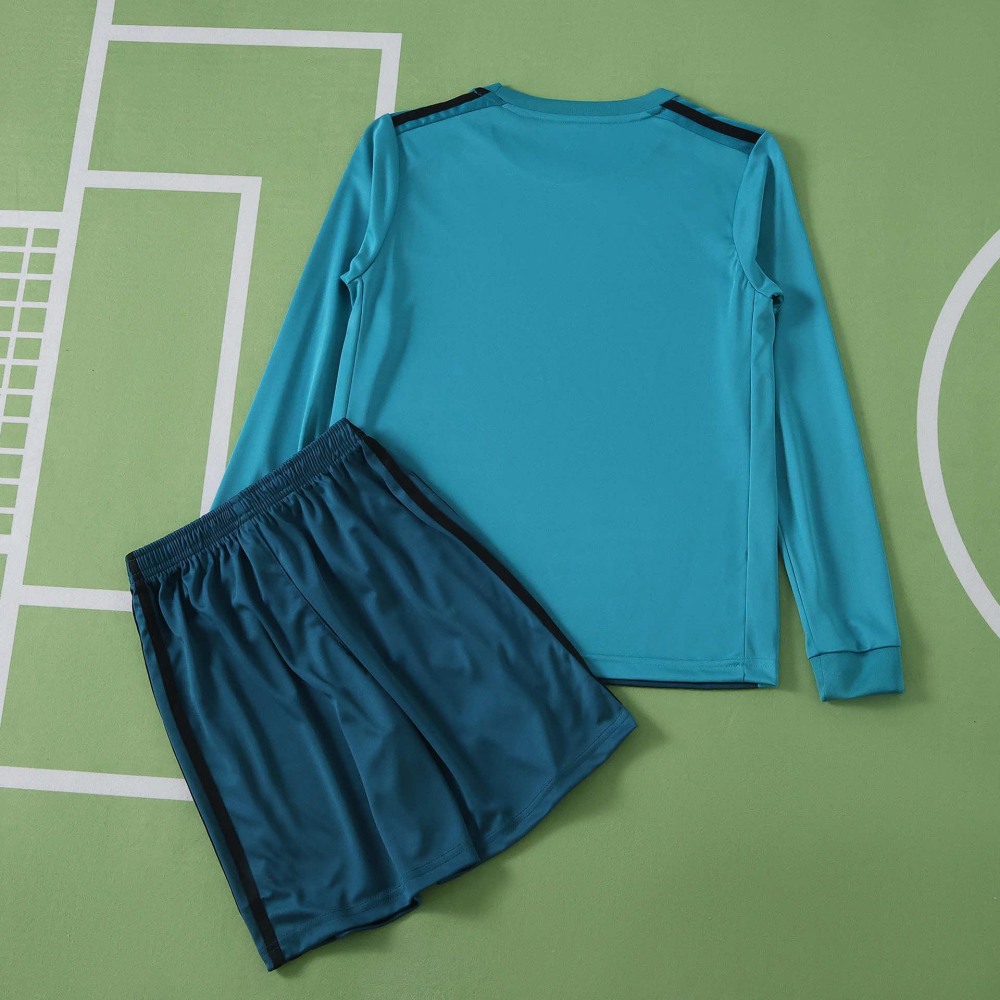 1718 season Real Madrid CF third retro Long sleeves Kids kit