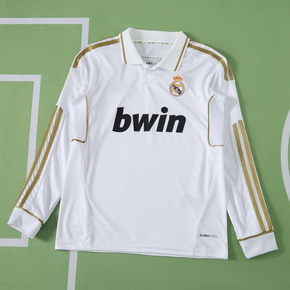 1112 season Real Madrid CF home retro Long sleeves Kids kit