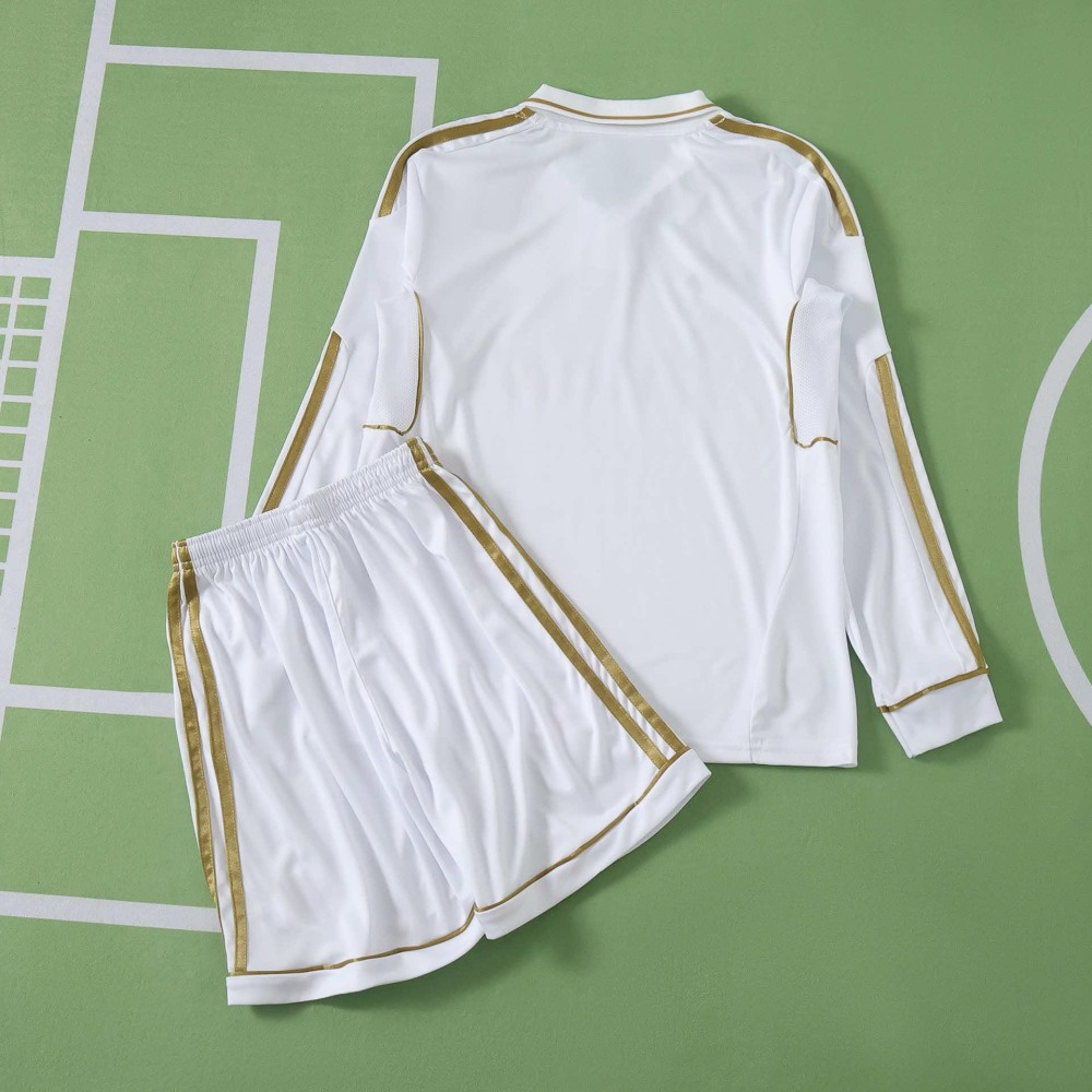 1112 season Real Madrid CF home retro Long sleeves Kids kit