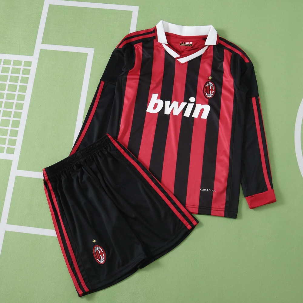 0910 season A.C. Milan home retro Long sleeves Kids kit