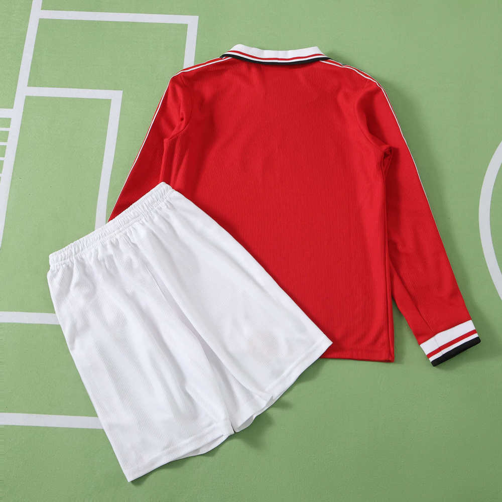 1998 season Manchester United F.C. home retro Long sleeves Kids kit
