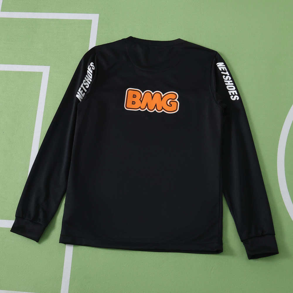 1213 season Santos FC Black retro Long sleeves Kids kit