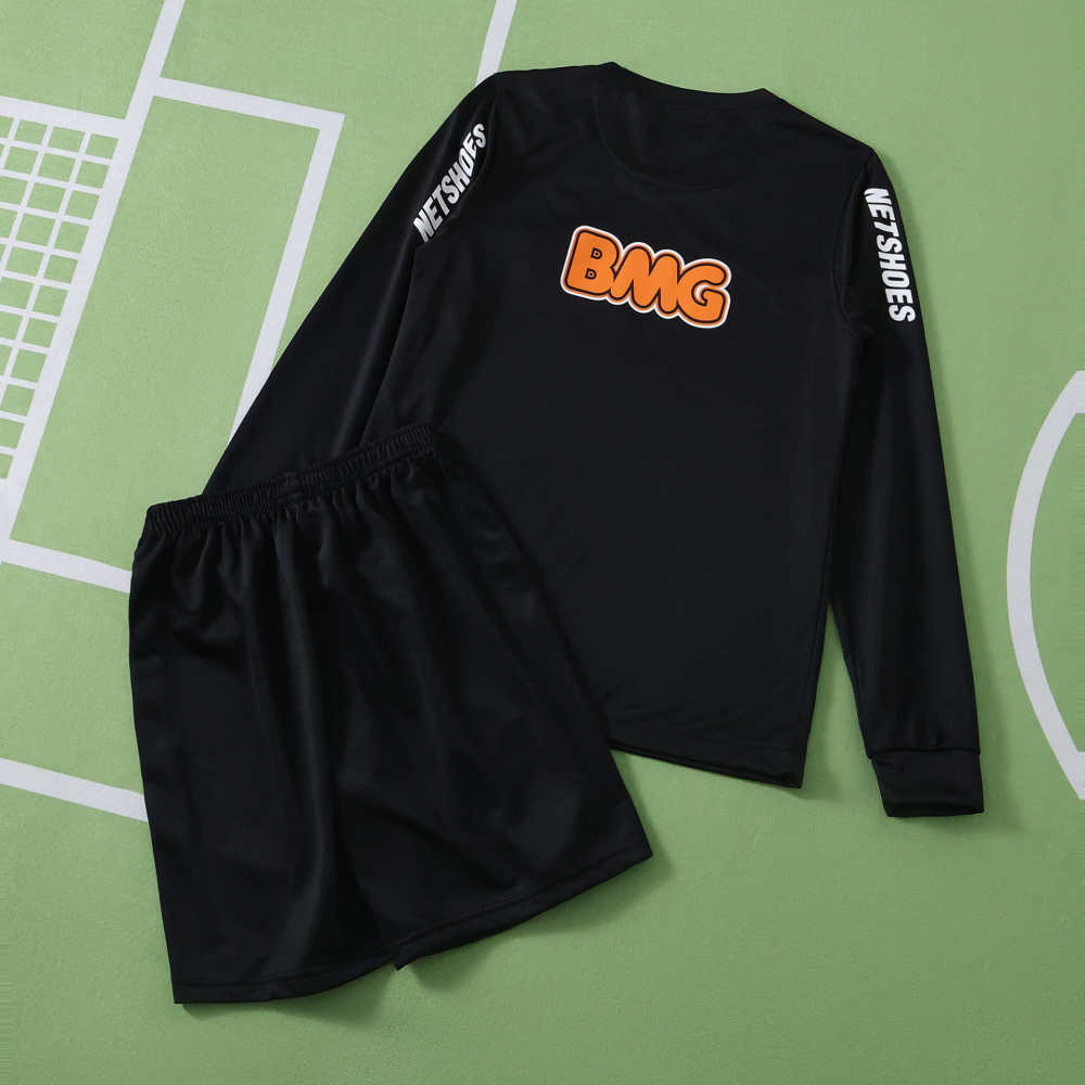 1213 season Santos FC Black retro Long sleeves Kids kit