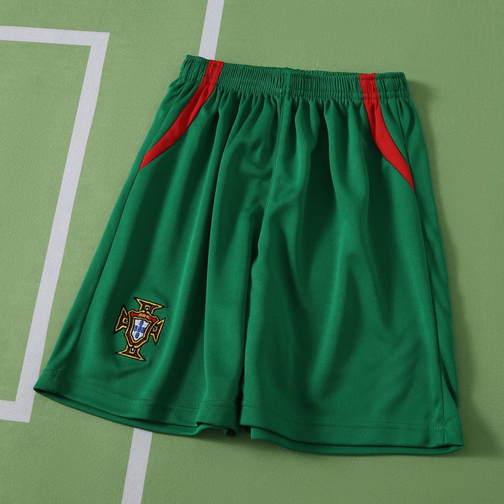 2004 Portugal home retro Long sleeves Kids kit