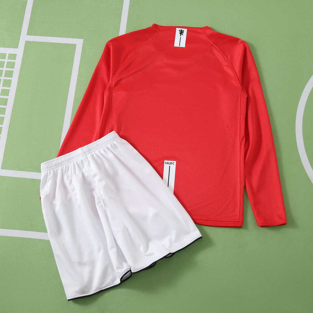 0708 season Manchester United F.C. home Champions League Long sleeves Kids kit