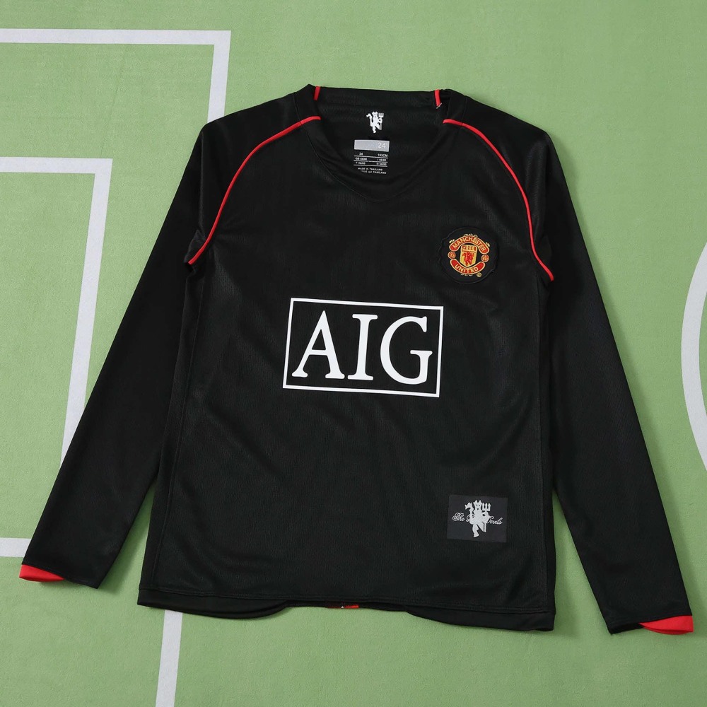 0708 season Manchester United F.C. away retro Long sleeves Kids kit