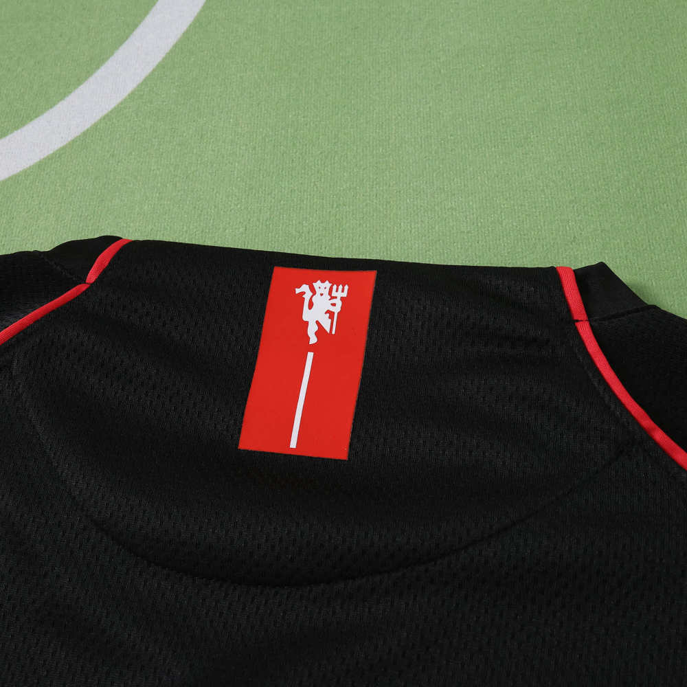 0708 season Manchester United F.C. away retro Long sleeves Kids kit