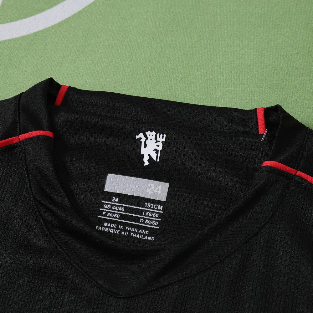 0708 season Manchester United F.C. away retro Long sleeves Kids kit