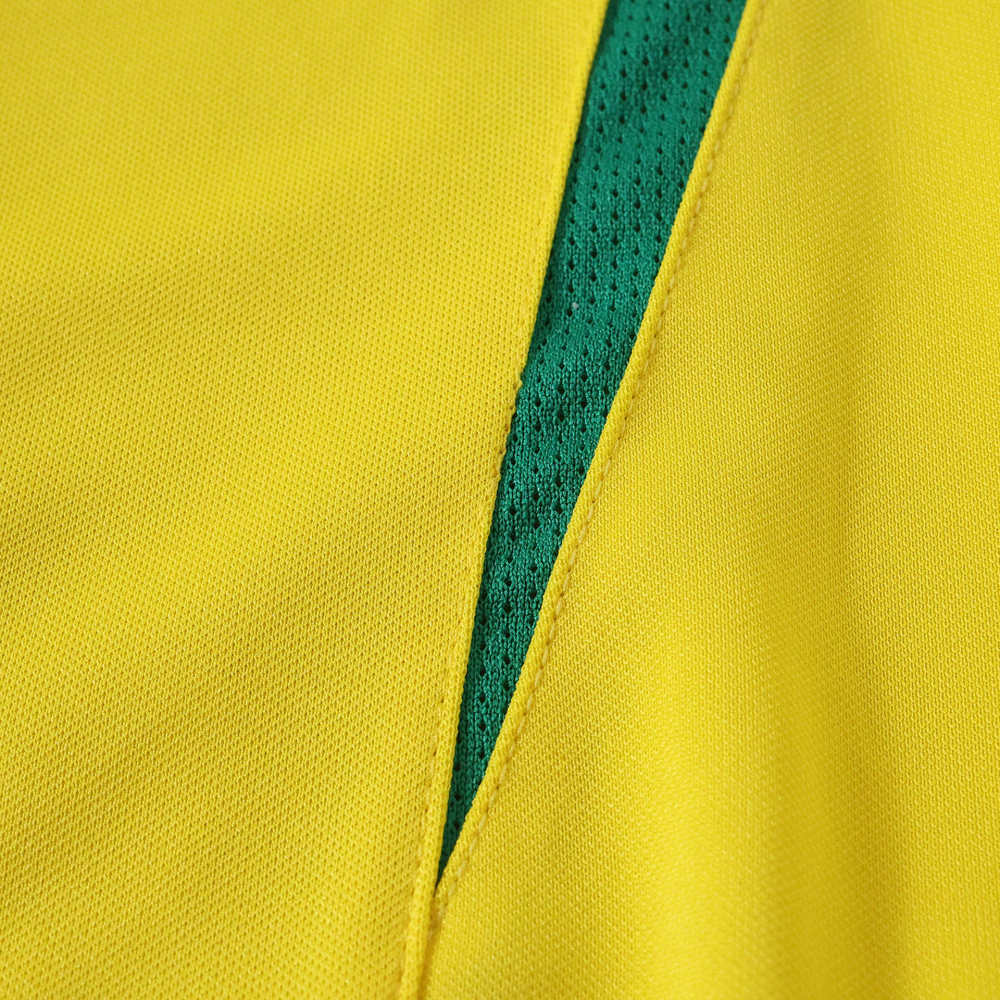 2002 Brazil home retro Long sleeves Kids kit