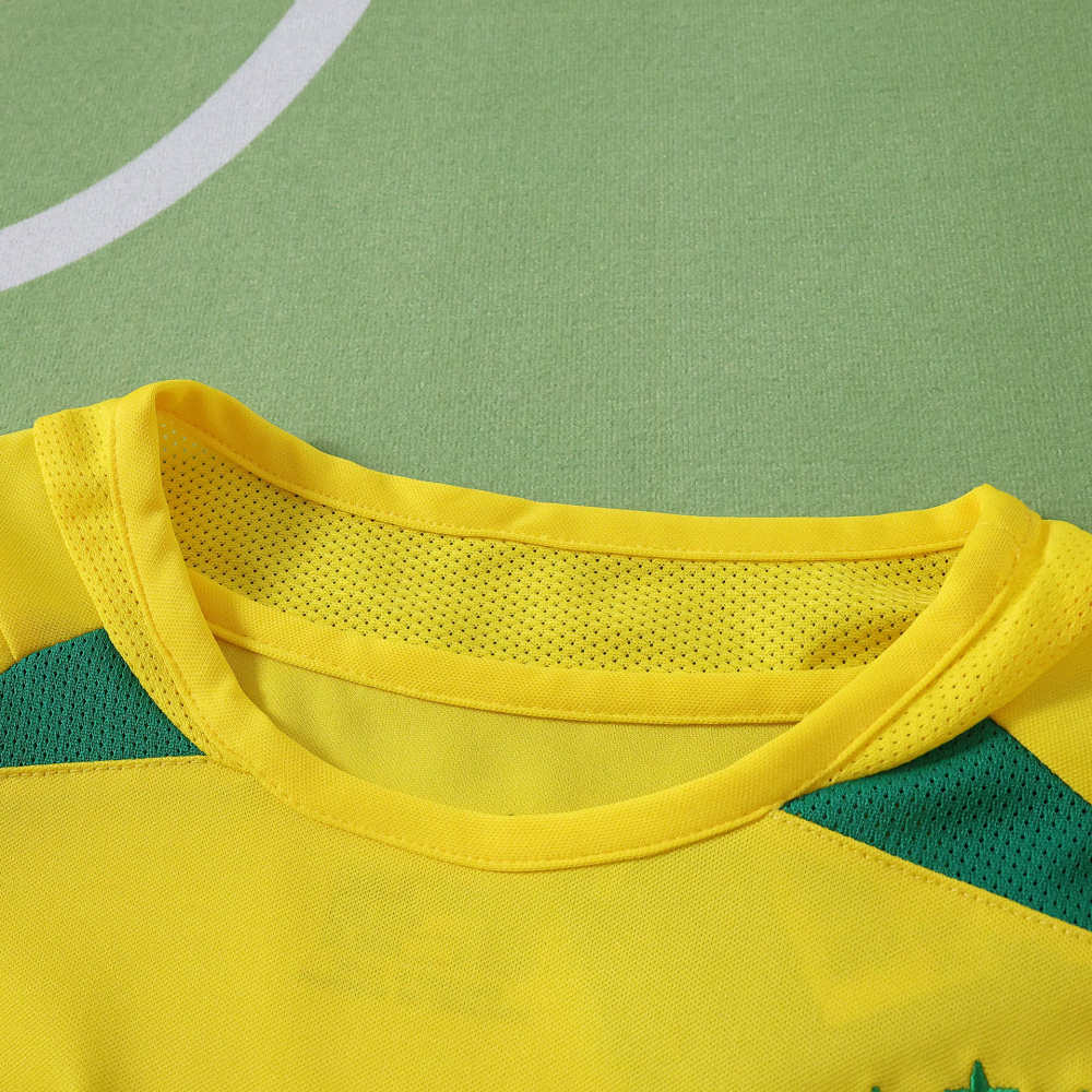 2002 Brazil home retro Long sleeves Kids kit