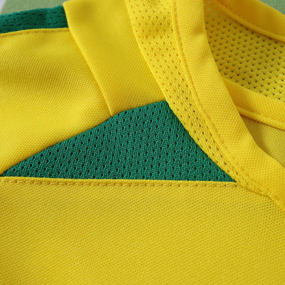 2002 Brazil home retro Long sleeves Kids kit