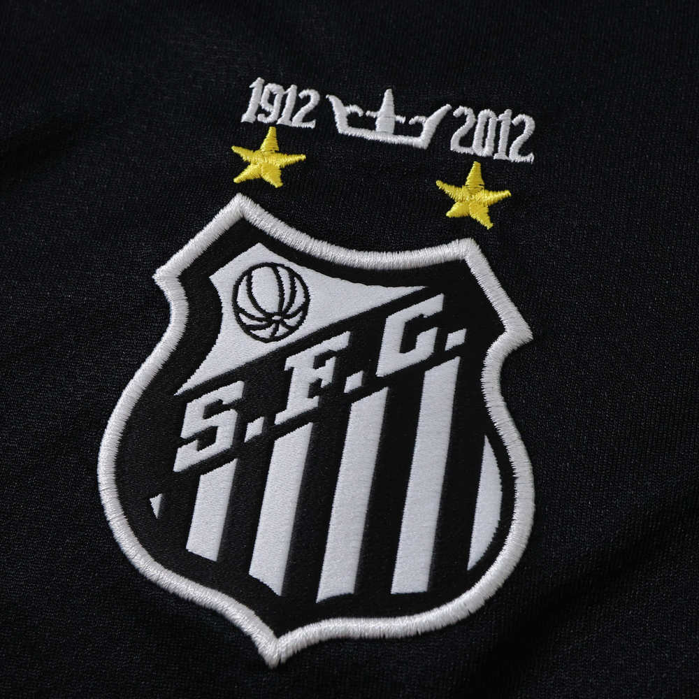 1213 season Santos FC Black retro Long sleeves Kids kit