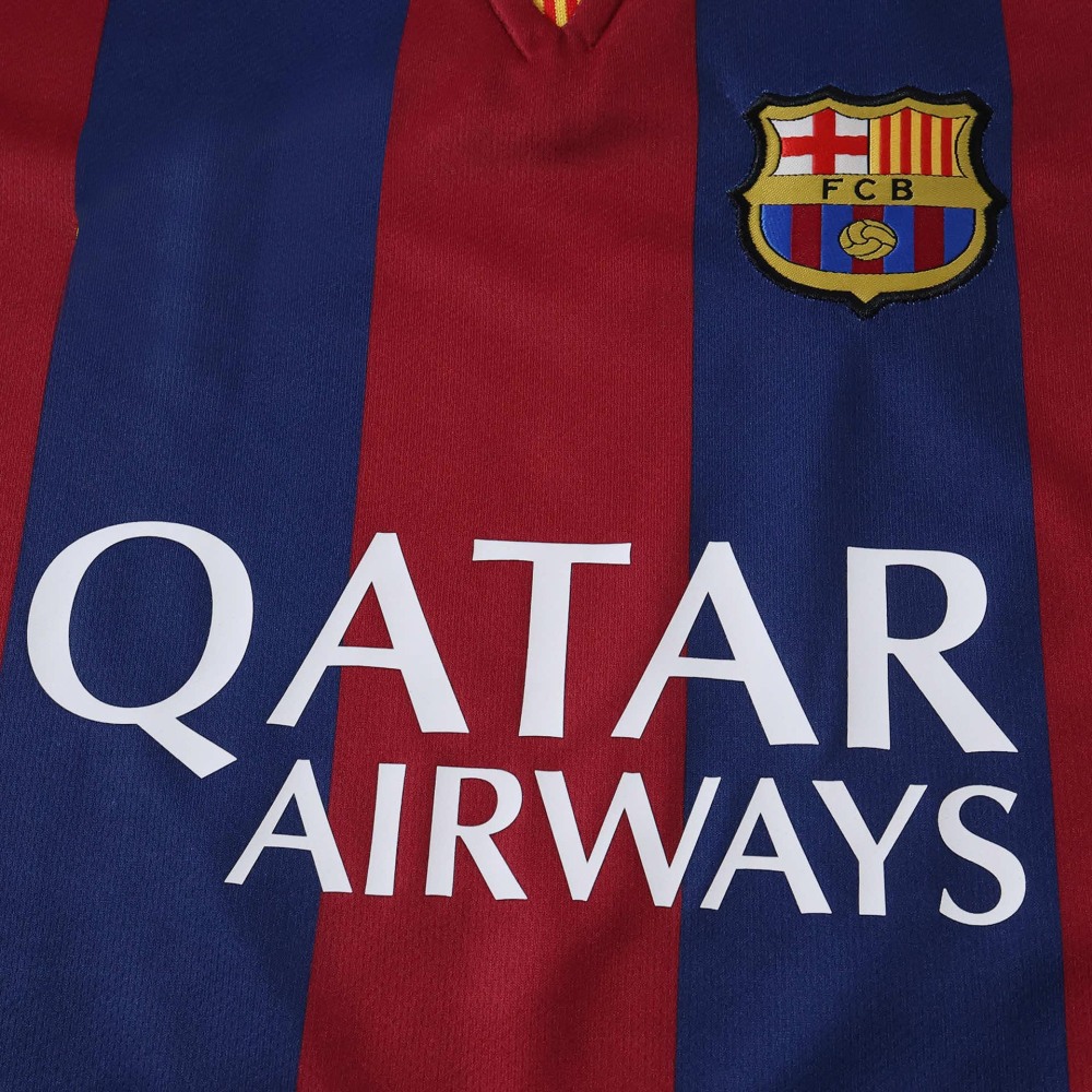 1415 season FC Barcelona / Barça home retro Long sleeves Kids kit