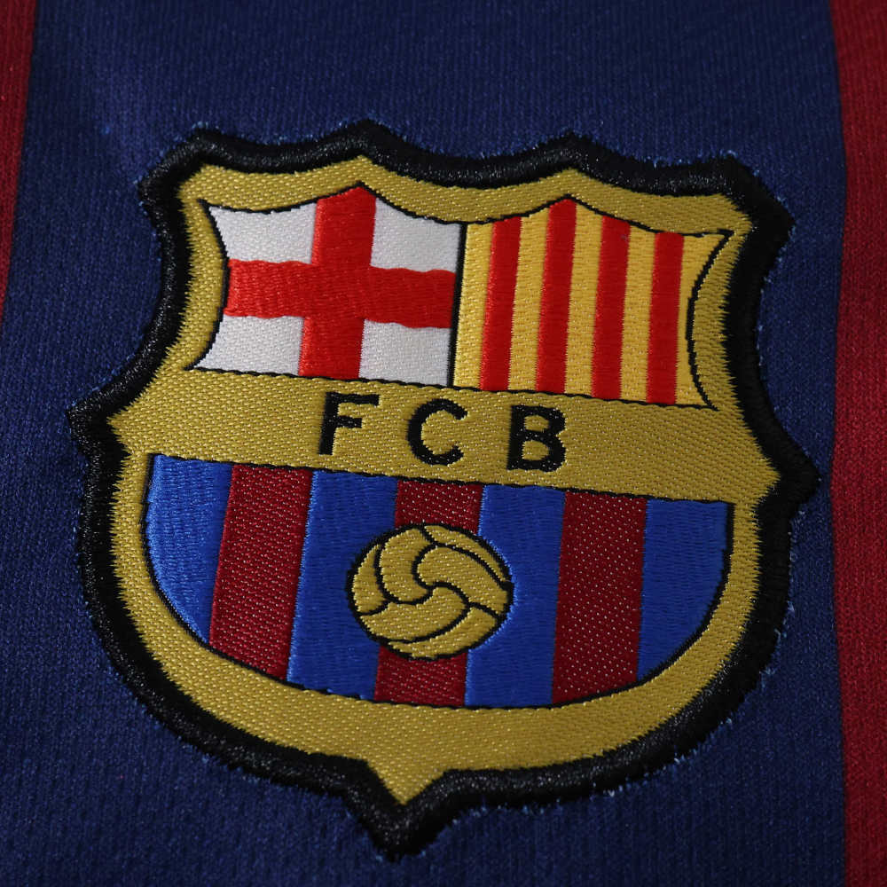 1415 season FC Barcelona / Barça home retro Long sleeves Kids kit