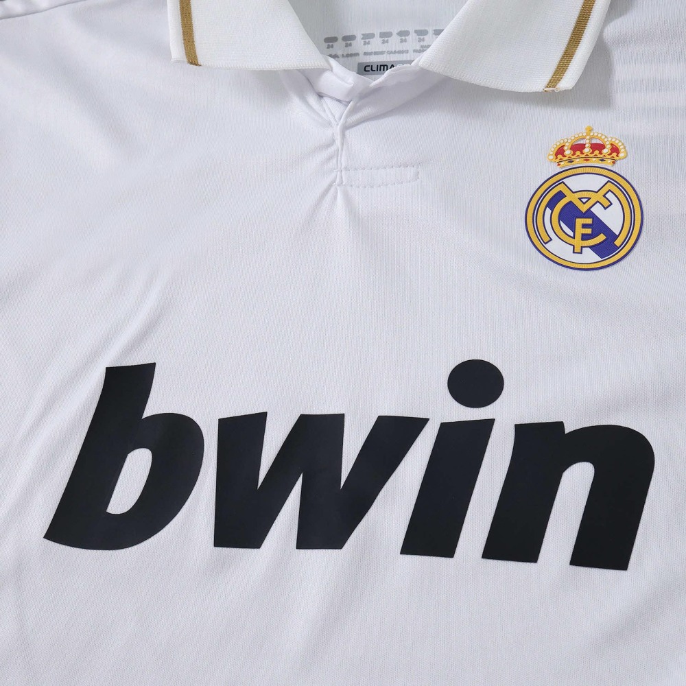 1112 season Real Madrid CF home retro Long sleeves Kids kit