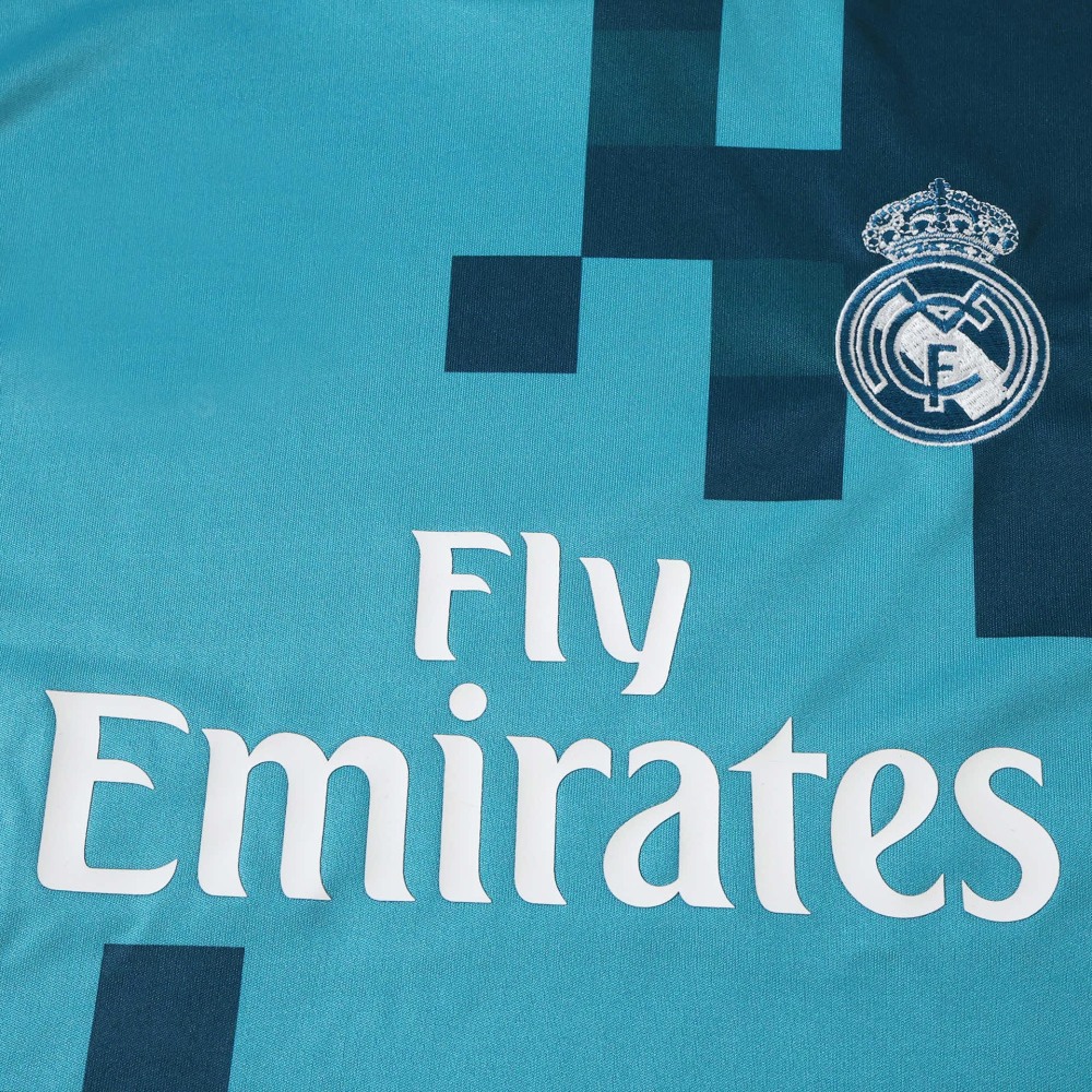 1718 season Real Madrid CF third retro Long sleeves Kids kit
