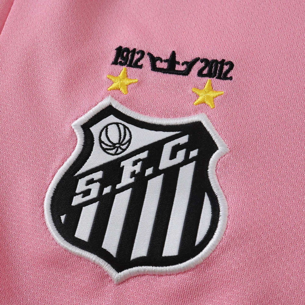 1213 season Santos FC Pink retro Long sleeves Kids kit