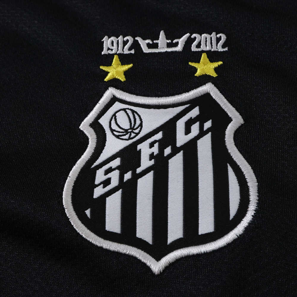1213 season Santos FC Black retro Long sleeves Kids kit