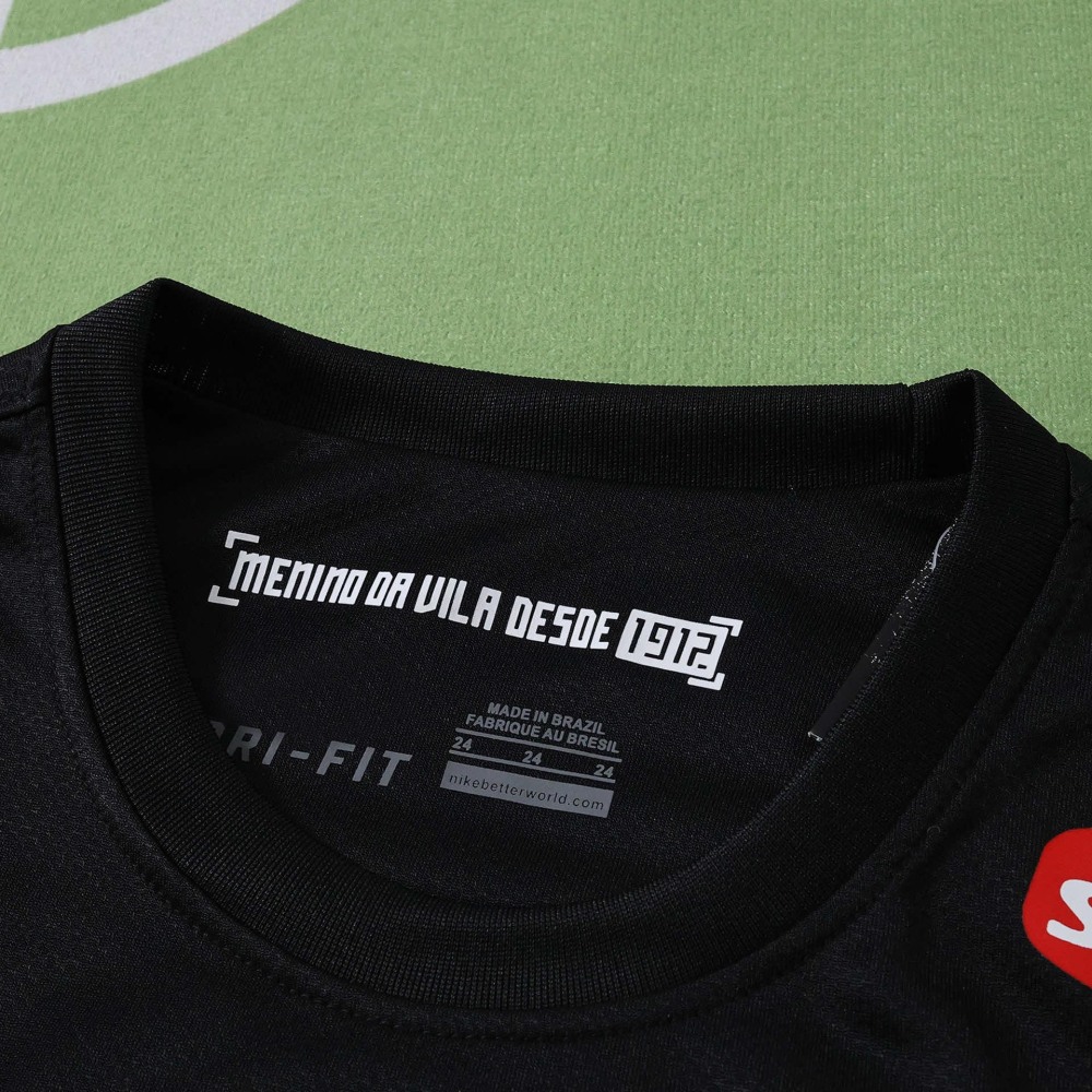 1213 season Santos FC Black retro Long sleeves Kids kit