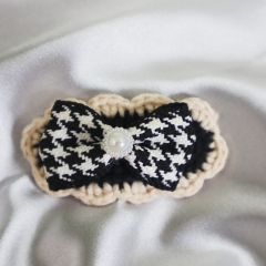 Black and white bow