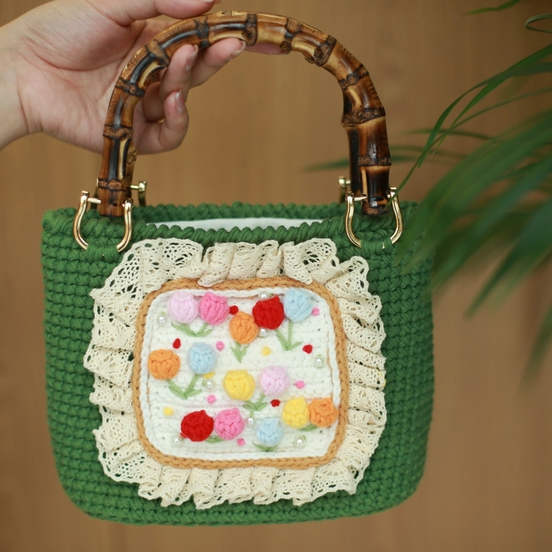 Green Flower Tote Bag