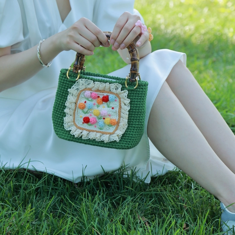 Green Flower Tote Bag