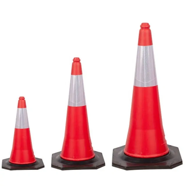 Traffic cone rubber base 100 cm PE road traffic cone