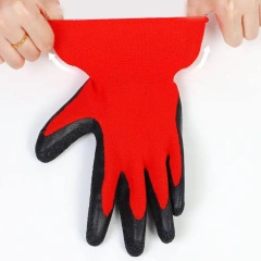 Wrinkle Latex Coated Polyester Gloves,Wrinkle Latex Coated Polyester Gloves