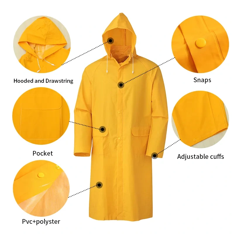 Pvc Raincoat Waterproof Oil Chemical Resistant Rain Coat,Pvc Raincoat Waterproof Oil Chemical Resistant Rain Coat