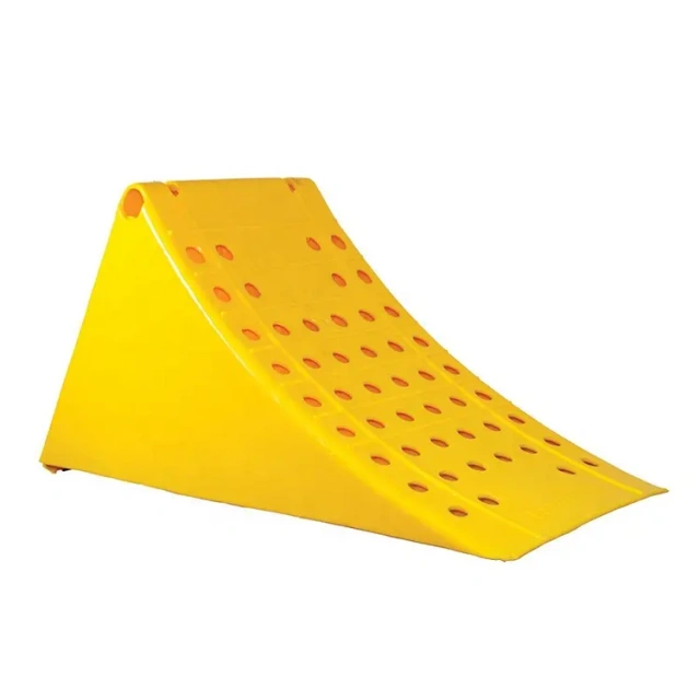 Plastic Wheel Chock With Anti Slip Steel Block