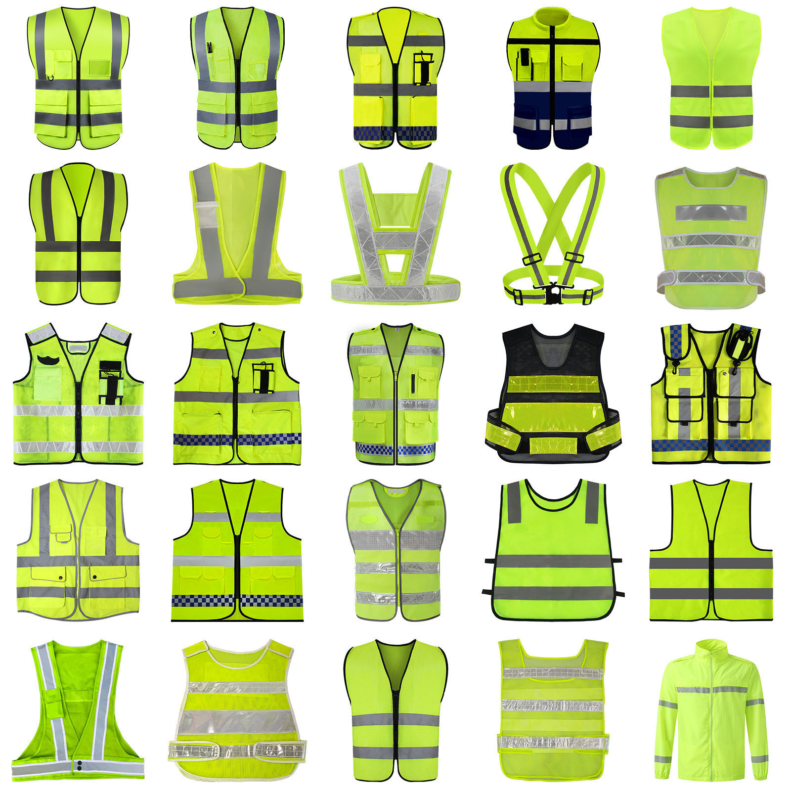 Multi Pocket Reflective Safety Vest,Multi Pocket Reflective Safety Vest