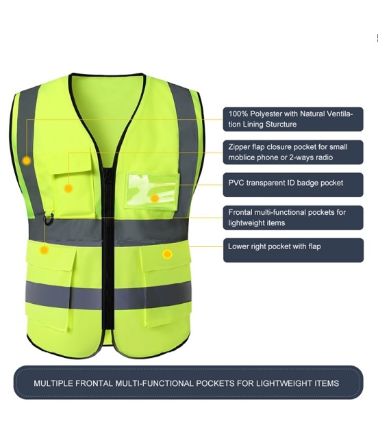 Multi Pocket Reflective Safety Vest,Multi Pocket Reflective Safety Vest
