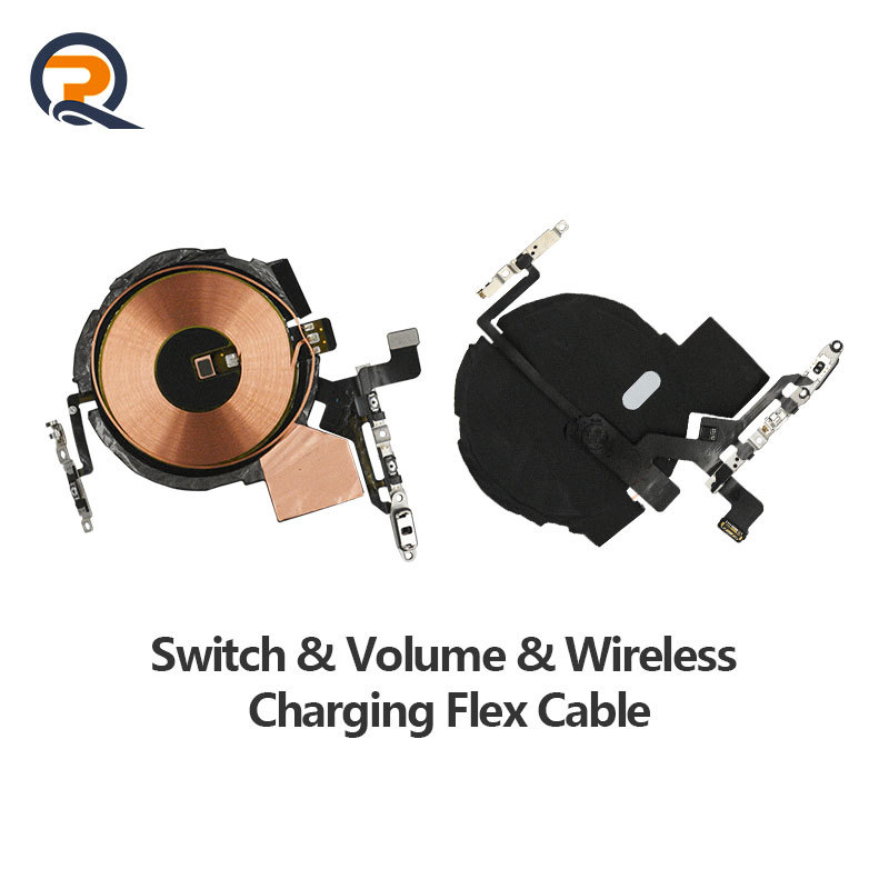 1 Pair Switch Volume Wireless Charging Flex Cable Original Repair Part for iPhone Full Range from 8 to 14 Series,1 Pair Switch Volume Wireless Charging Flex Cable Original Repair Part for iPhone Full Range from 8 to 14 Series,PAQI