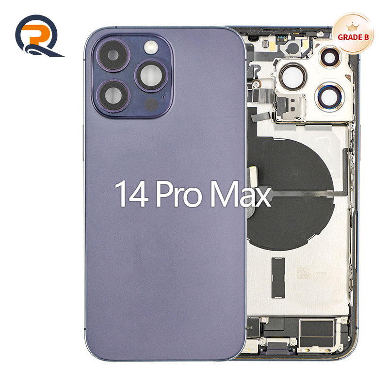 Grade B Original Rear Housing with Small Parts Flex Cables for iPhone 14 Pro Max Replacement,Grade B Original Rear Housing with Small Parts Flex Cables for iPhone 14 Pro Max Replacement,PAQI
