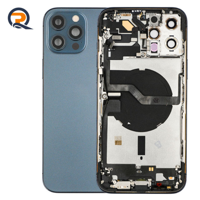 Grade B Original Rear Housing with Small Parts Flex Cables for iPhone 12 Pro Max Replacement,Grade B Original Rear Housing with Small Parts Flex Cables for iPhone 12 Pro Max Replacement,PAQI