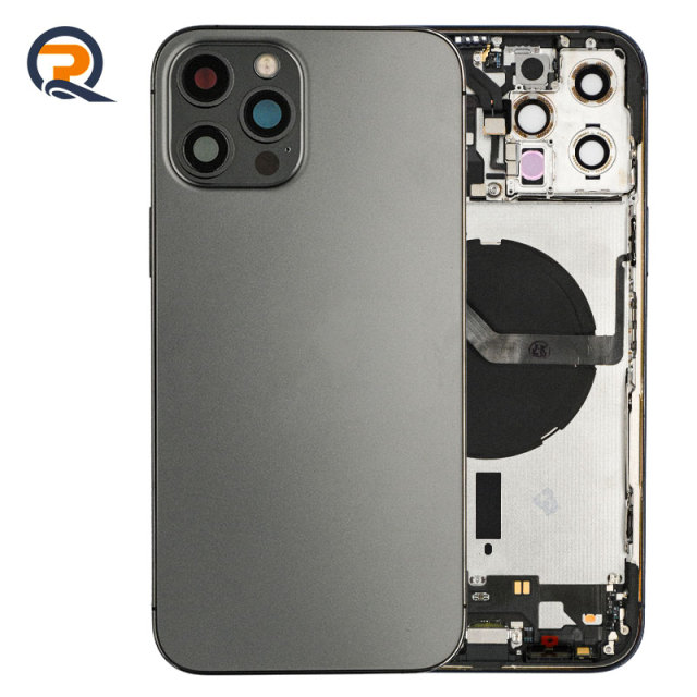 Grade B Original Rear Housing with Small Parts Flex Cables for iPhone 12 Pro Max Replacement,Grade B Original Rear Housing with Small Parts Flex Cables for iPhone 12 Pro Max Replacement,PAQI