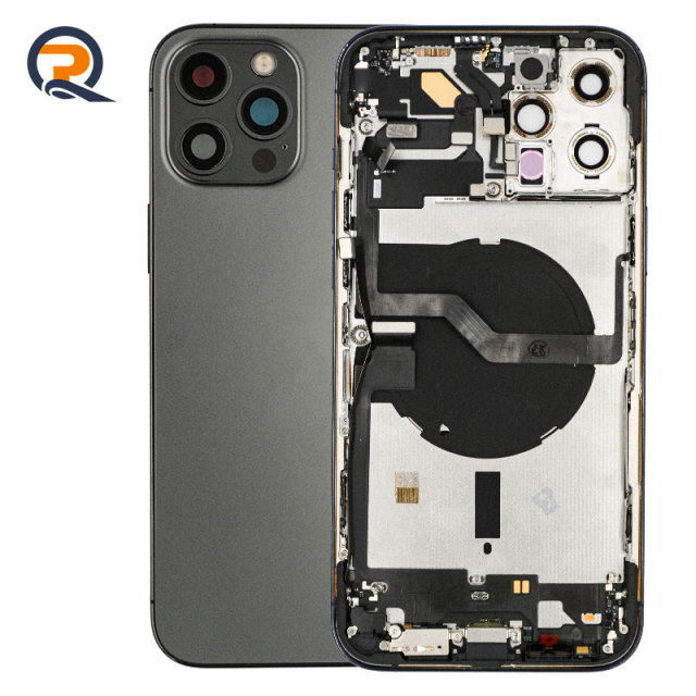 Grade B Original Rear Housing with Small Parts Flex Cables for iPhone 12 Pro Max Replacement,Grade B Original Rear Housing with Small Parts Flex Cables for iPhone 12 Pro Max Replacement,PAQI