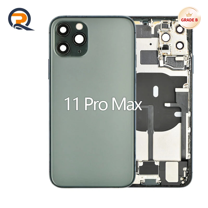Grade B Original Rear Housing with Small Parts Flex Cables for iPhone 11 Pro Max Replacement,Grade B Original Rear Housing with Small Parts Flex Cables for iPhone 11 Pro Max Replacement,PAQI