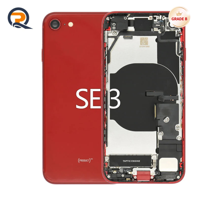 Grade B Original Rear Housing with Small Parts Flex Cables for iPhone SE 3 Replacement,Grade B Original Rear Housing with Small Parts Flex Cables for iPhone SE 3 Replacement,PAQI