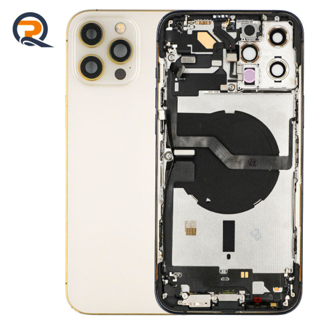 Grade B Original Rear Housing with Small Parts Flex Cables for iPhone 12 Pro Max Replacement,Grade B Original Rear Housing with Small Parts Flex Cables for iPhone 12 Pro Max Replacement,PAQI