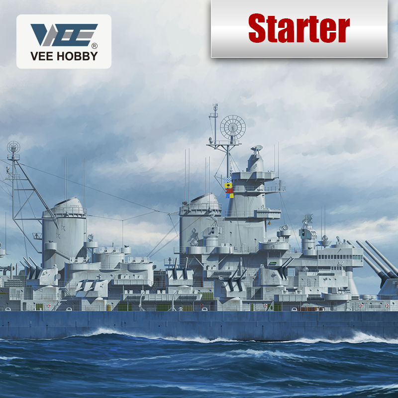 VEE V57002 1/700 USS New Jersey BB-62  1945 battleship model Starter Edition