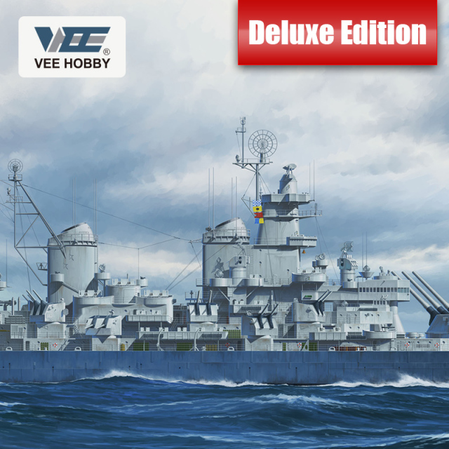 VEE E57002 1/700 USS New Jersey BB-62  1945 battleship model Deluxe Edition