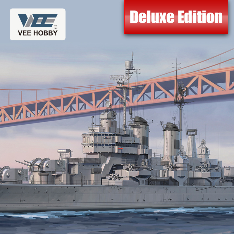 VEE E57015 1/700 USS Worcester CL-144 Cruiser Model Kit Deluxe Edition