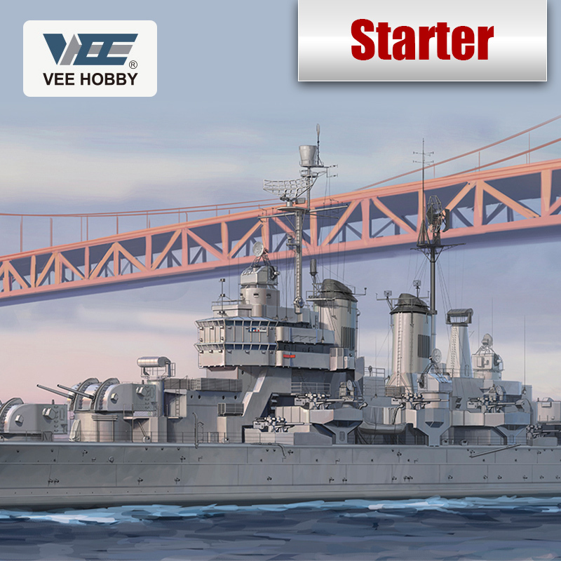 VEE V57015 1/700 USS Worcester CL-144 Cruiser Model Kit Starter Edition
